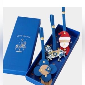 Louis Vuitton Blue Red Tan Holiday Charms Trio